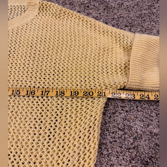 Chico's Sunny Yellow Knit Sweater Chico’s Size 3 - Picture 5 of 6